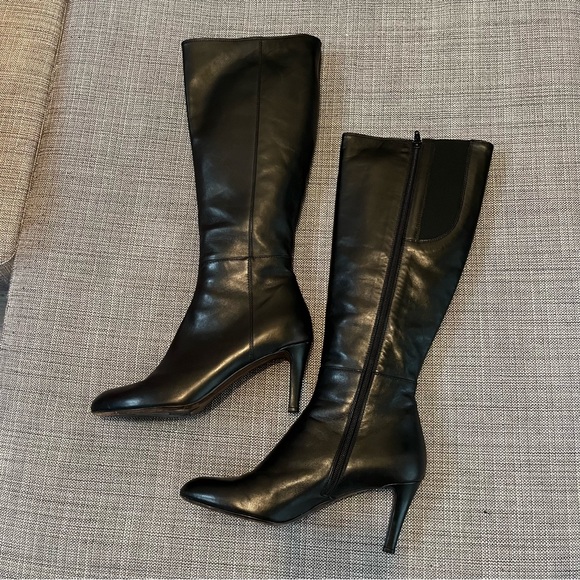 Attilio Giusti Leombruni Black Heeled Boots Size UK 39, US 8 - Picture 3 of 10